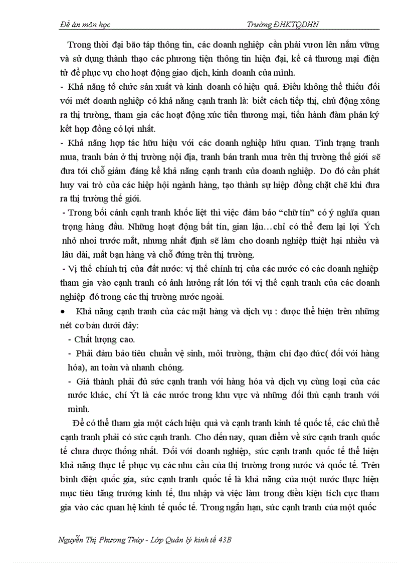 image for page Thực trạng sức cạnh tranh của ngành da giầy