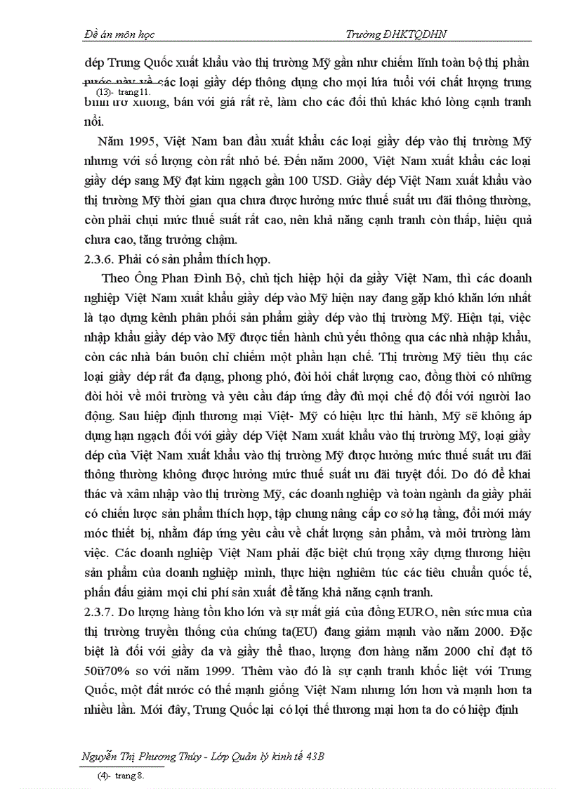 image for page Thực trạng sức cạnh tranh của ngành da giầy