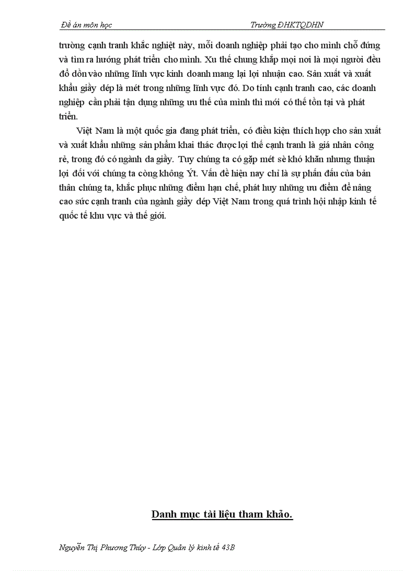 image for page Thực trạng sức cạnh tranh của ngành da giầy