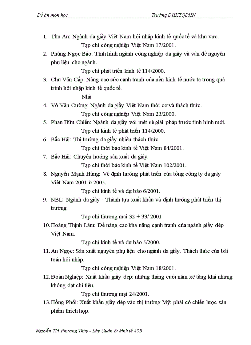 image for page Thực trạng sức cạnh tranh của ngành da giầy