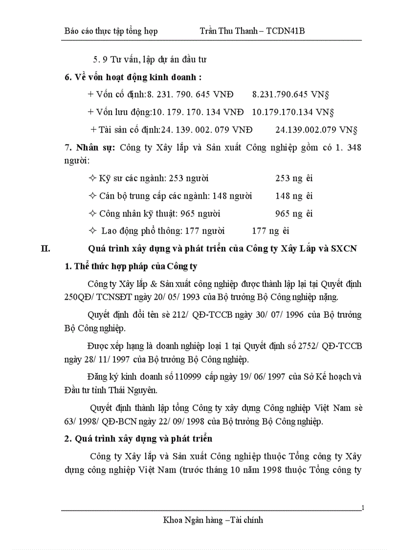 image for page Hoàn thiện công tác quản lý tài sản lưu động tại công ty Xây lắp và sản xuất công nghiệp