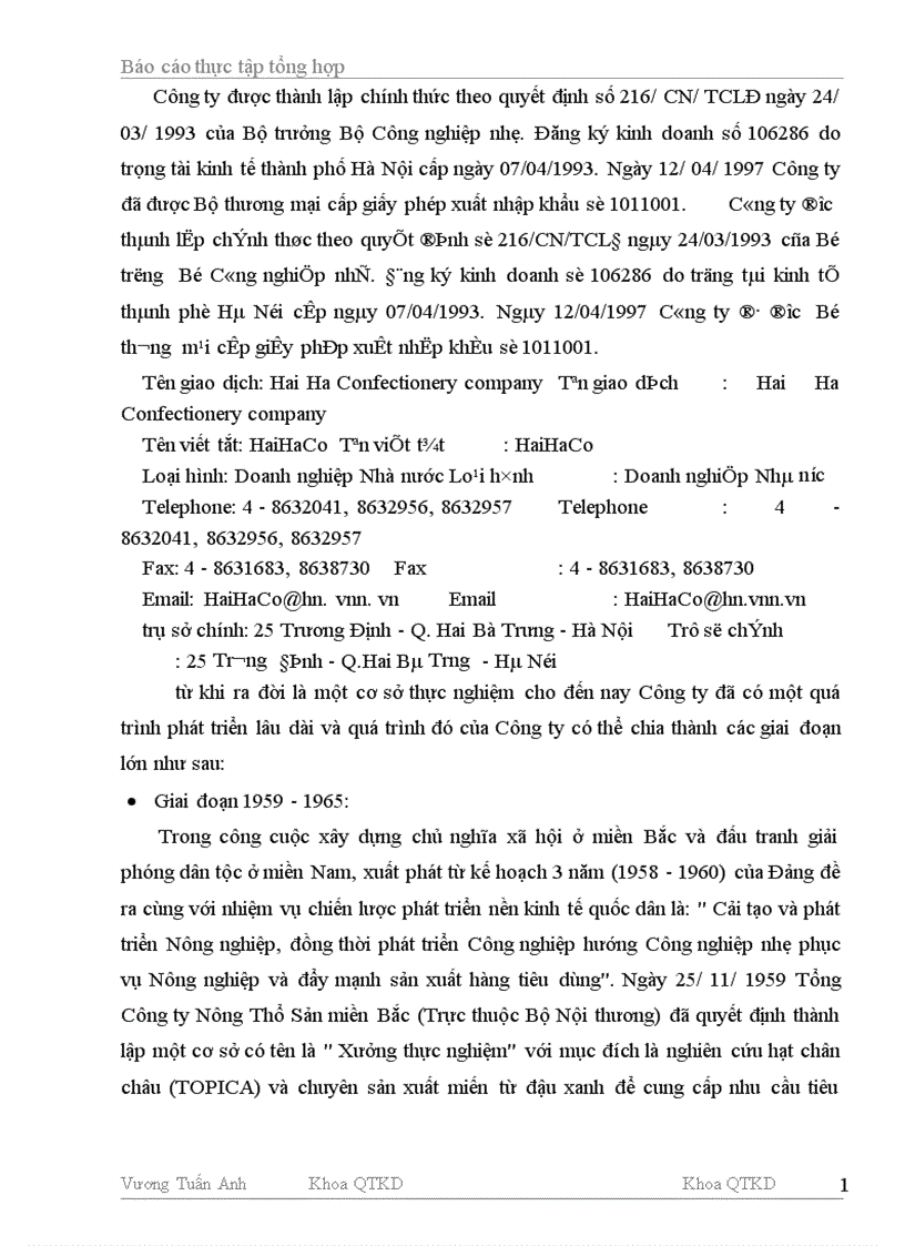 image for page Quá trình hình thành và phát triển cùng những kết quả đạt được của công ty Bánh kẹo Hải Hà.