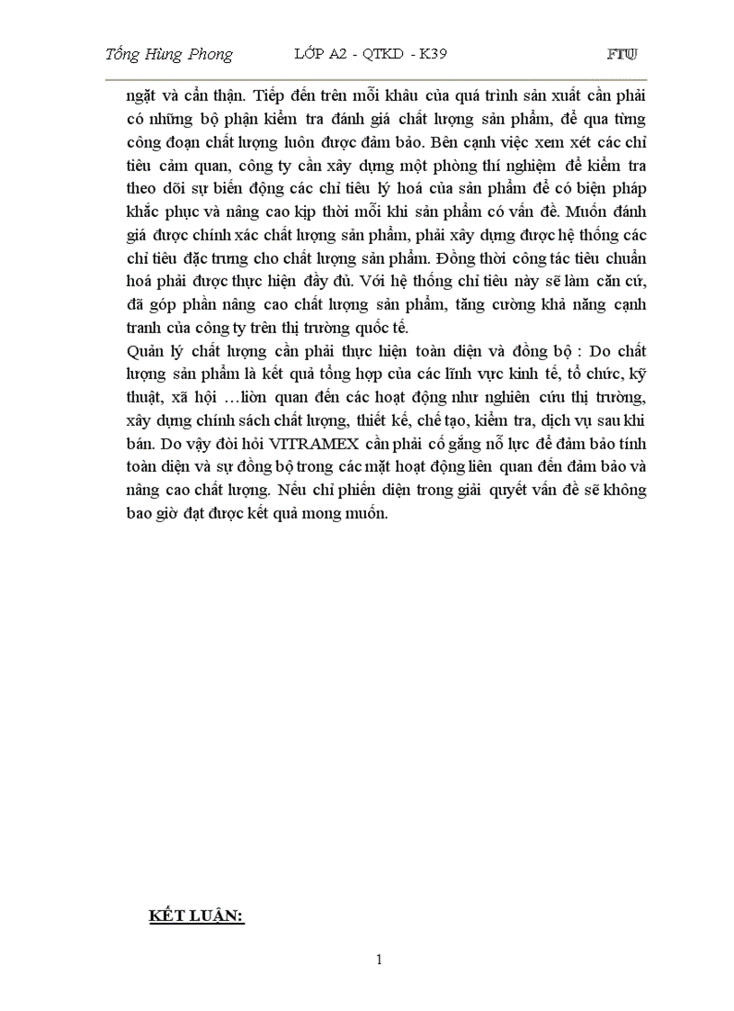 image for page Hoạt động quản lý chất lượng các sản phẩm dược liệu: Nghệ, Gừng tại công ty VITRAMEX