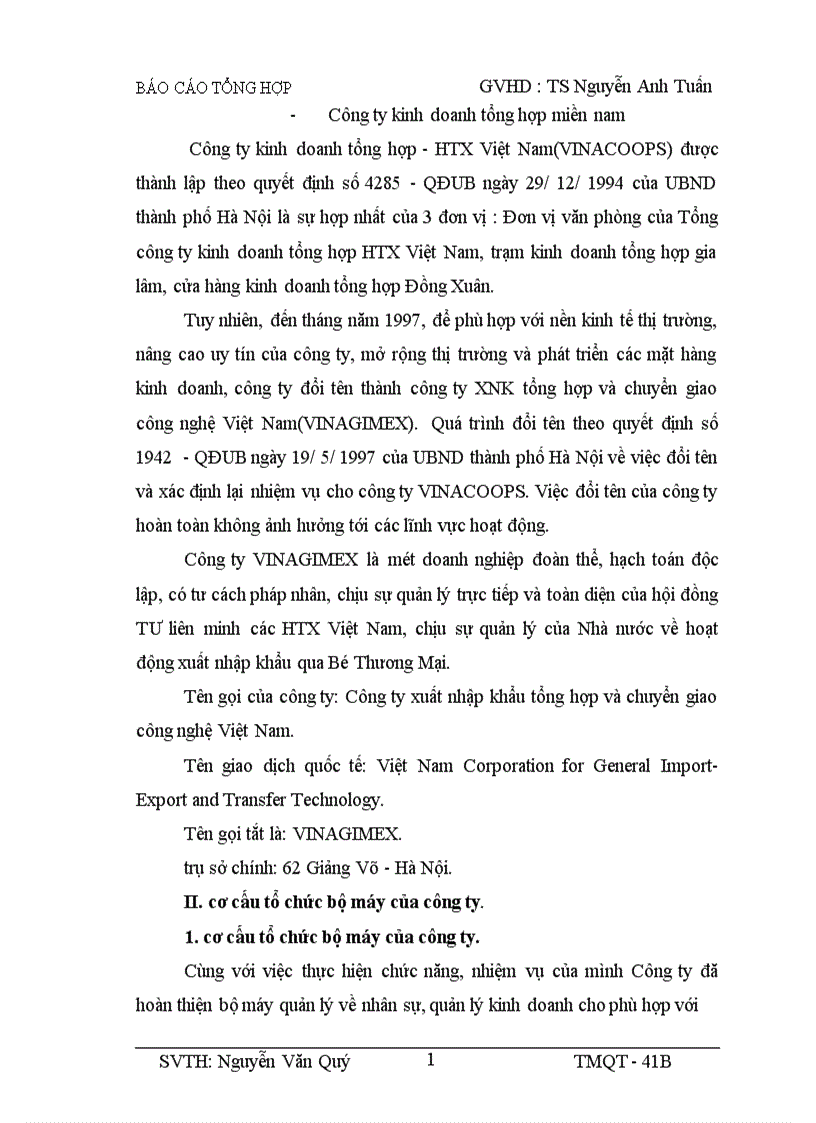 image for page Thực trạng tình hình hoạt động kinh doanh xuất nhập khẩu hàng hoá ở công ty VINAGIMEX