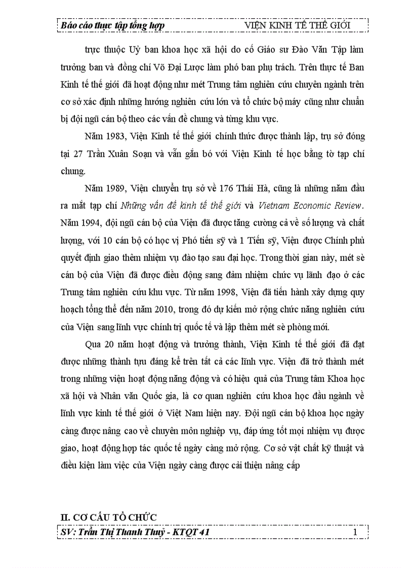 image for page Quá trình hình thành và phát triển của viện kinh tế thế giới