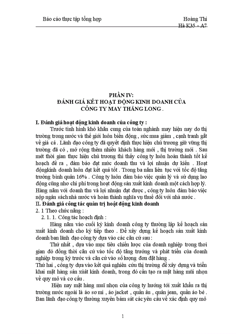 image for page Môi trường kinh doanh và thị trường của công ty may Thăng Long