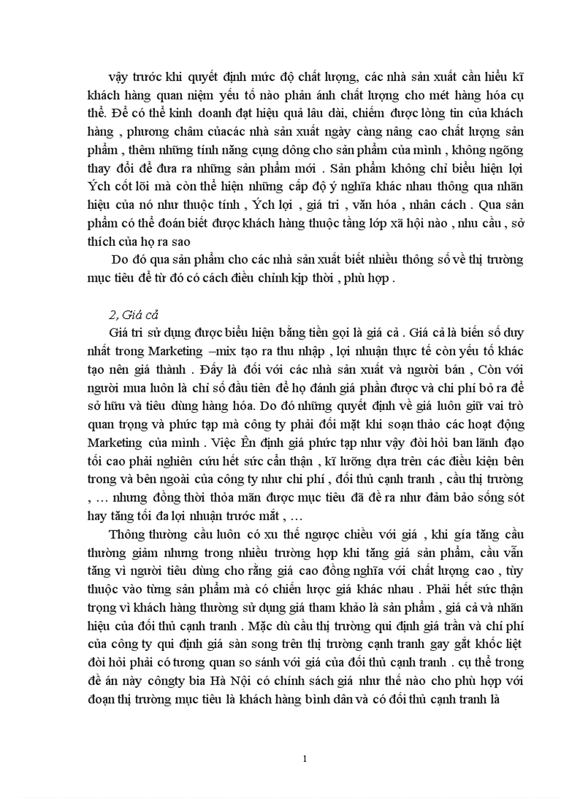 image for page Thực trạng hoạt động tiêu thụ sản phẩm của công ty bia Hà Nội