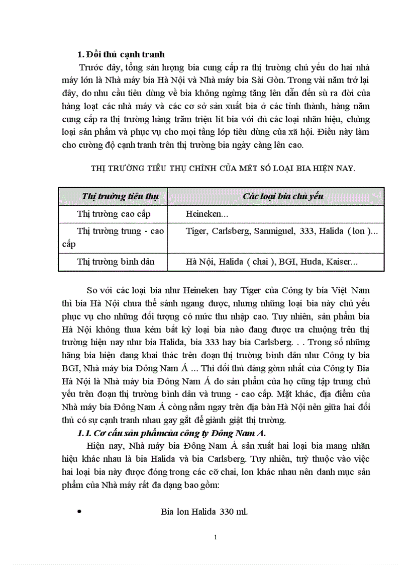 image for page Thực trạng hoạt động tiêu thụ sản phẩm của công ty bia Hà Nội
