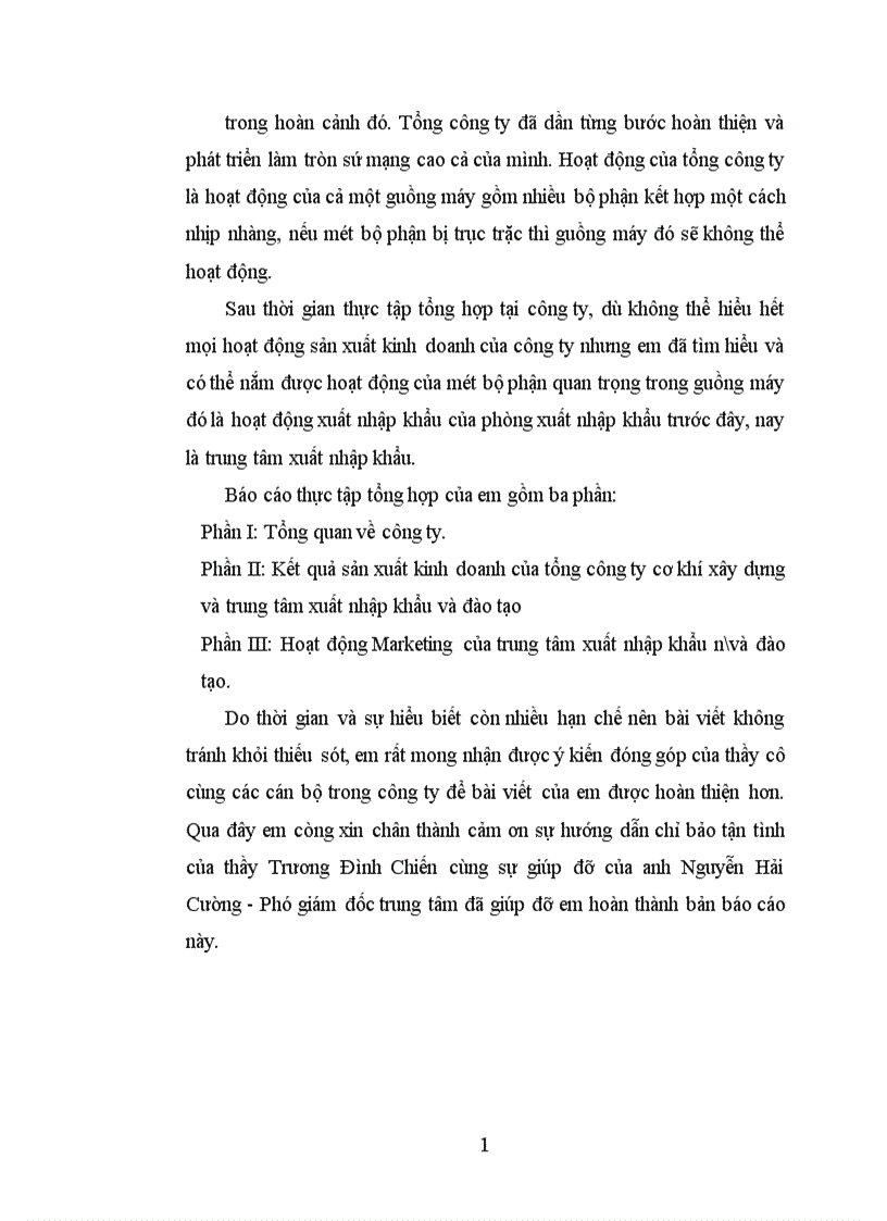 image for page Hoạt động Marketing của trung tâm xuất nhập khẩu n\và đào tạo