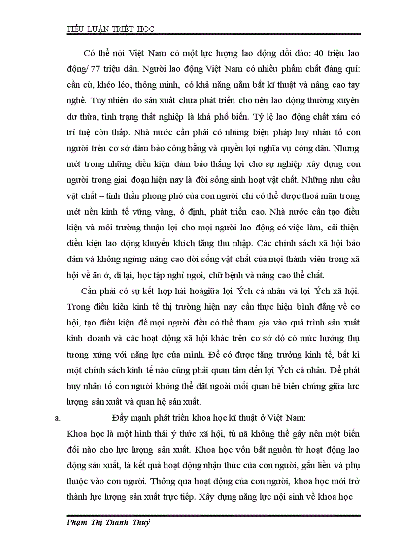 image for page Quan hệ biên chứng giữa lực lượng sản xuất với quan hệ sản xuất và vận dụng nó trong quá trình xây dựng nền kinh tế hàng hoá nhiều thành phần ở Việt Nam A