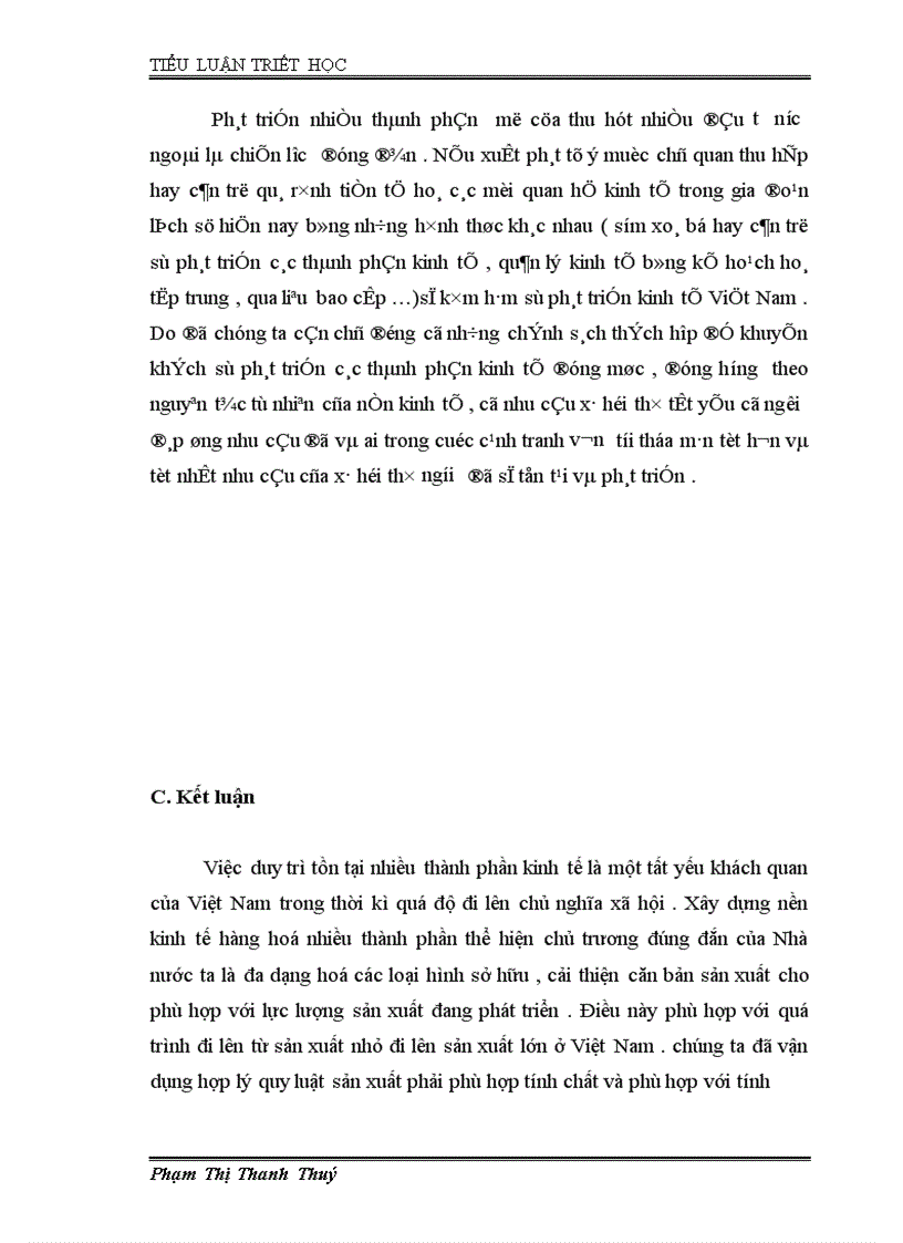 image for page Quan hệ biên chứng giữa lực lượng sản xuất với quan hệ sản xuất và vận dụng nó trong quá trình xây dựng nền kinh tế hàng hoá nhiều thành phần ở Việt Nam A