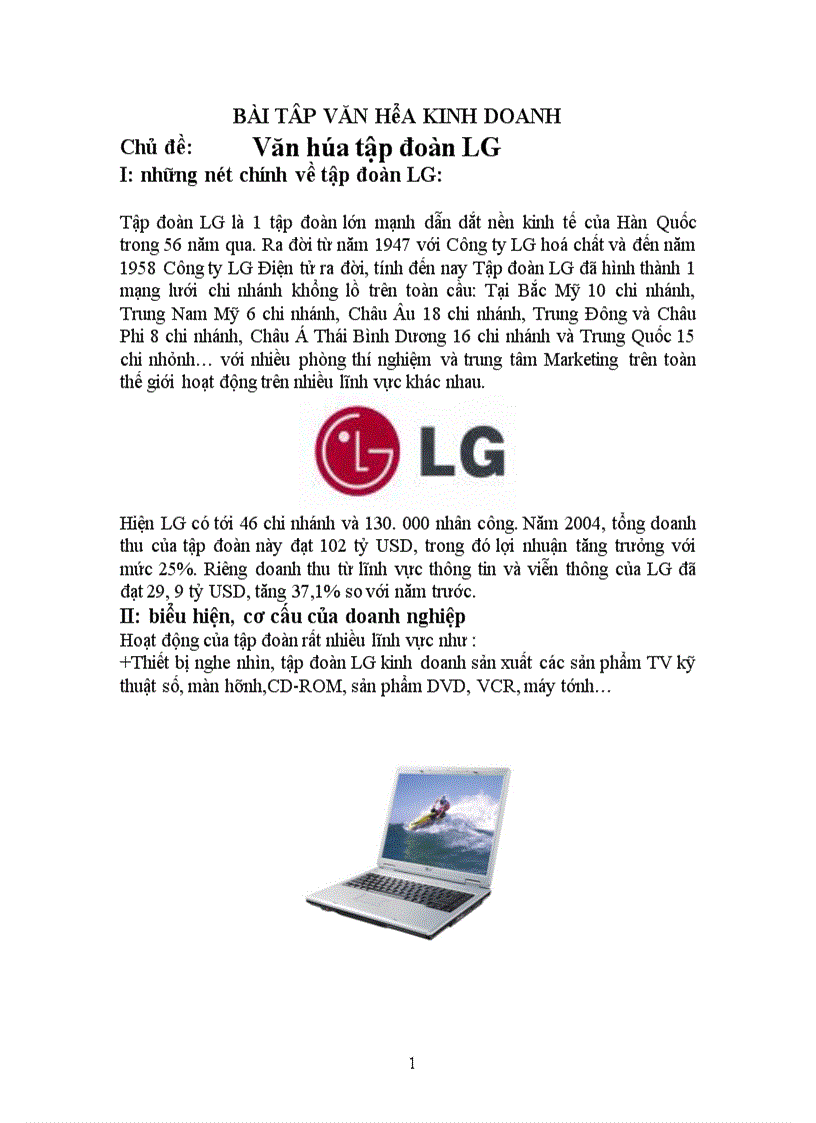 image for page Bài tâp văn hóa kinh doanh