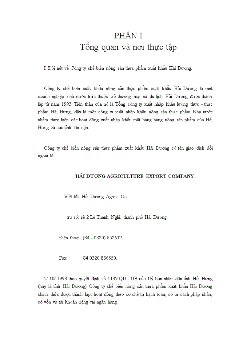 image for page Tình hình hoạt động của cơ quan nơi thực tập thời gian qua