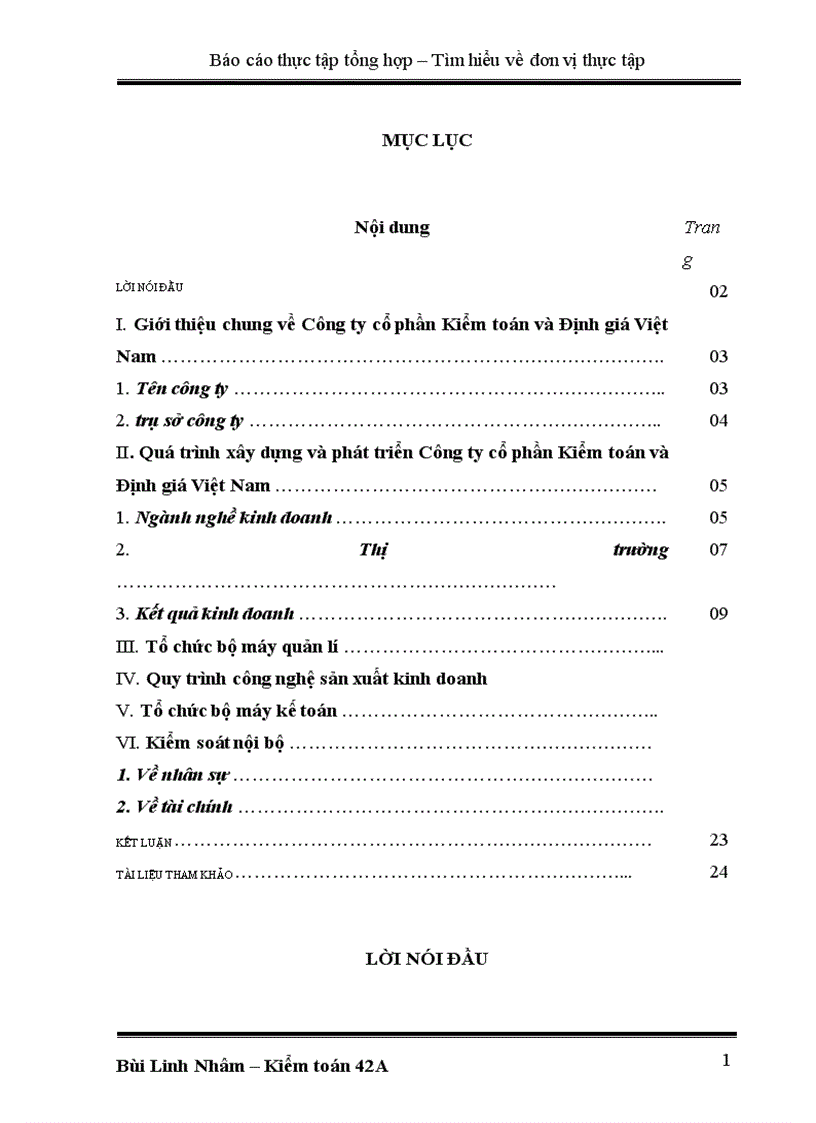 image for page Khái quát về Công ty cổ phần Kiểm toán và Định giá Việt Nam