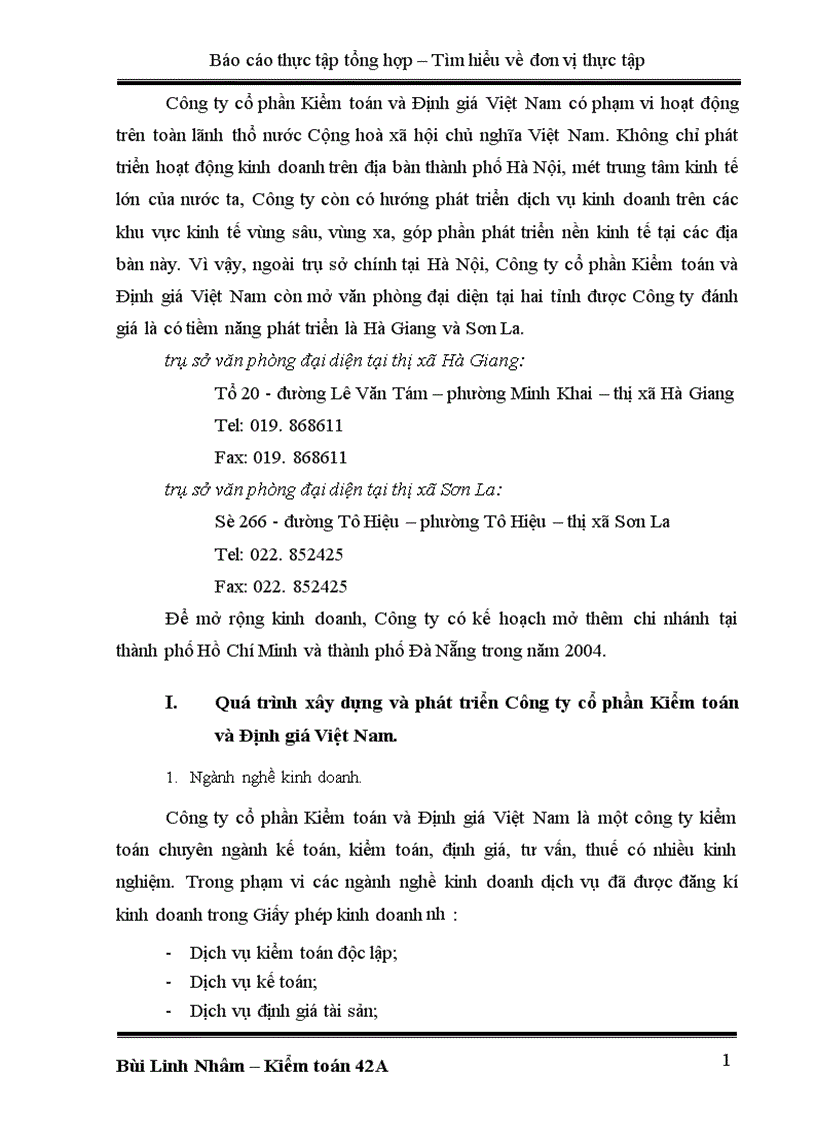 image for page Khái quát về Công ty cổ phần Kiểm toán và Định giá Việt Nam