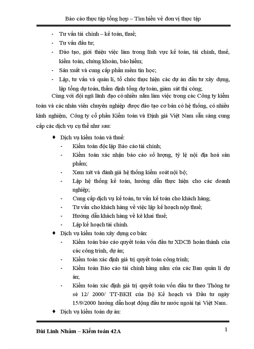 image for page Khái quát về Công ty cổ phần Kiểm toán và Định giá Việt Nam