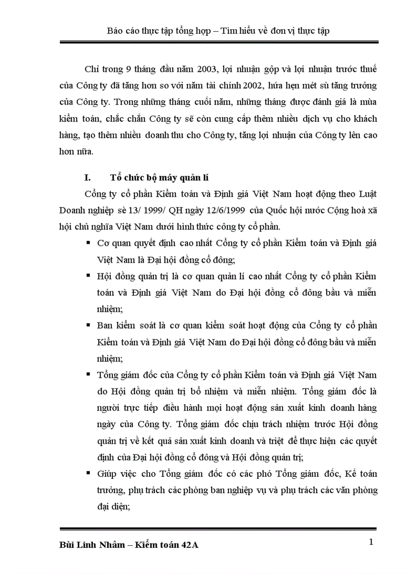 image for page Khái quát về Công ty cổ phần Kiểm toán và Định giá Việt Nam