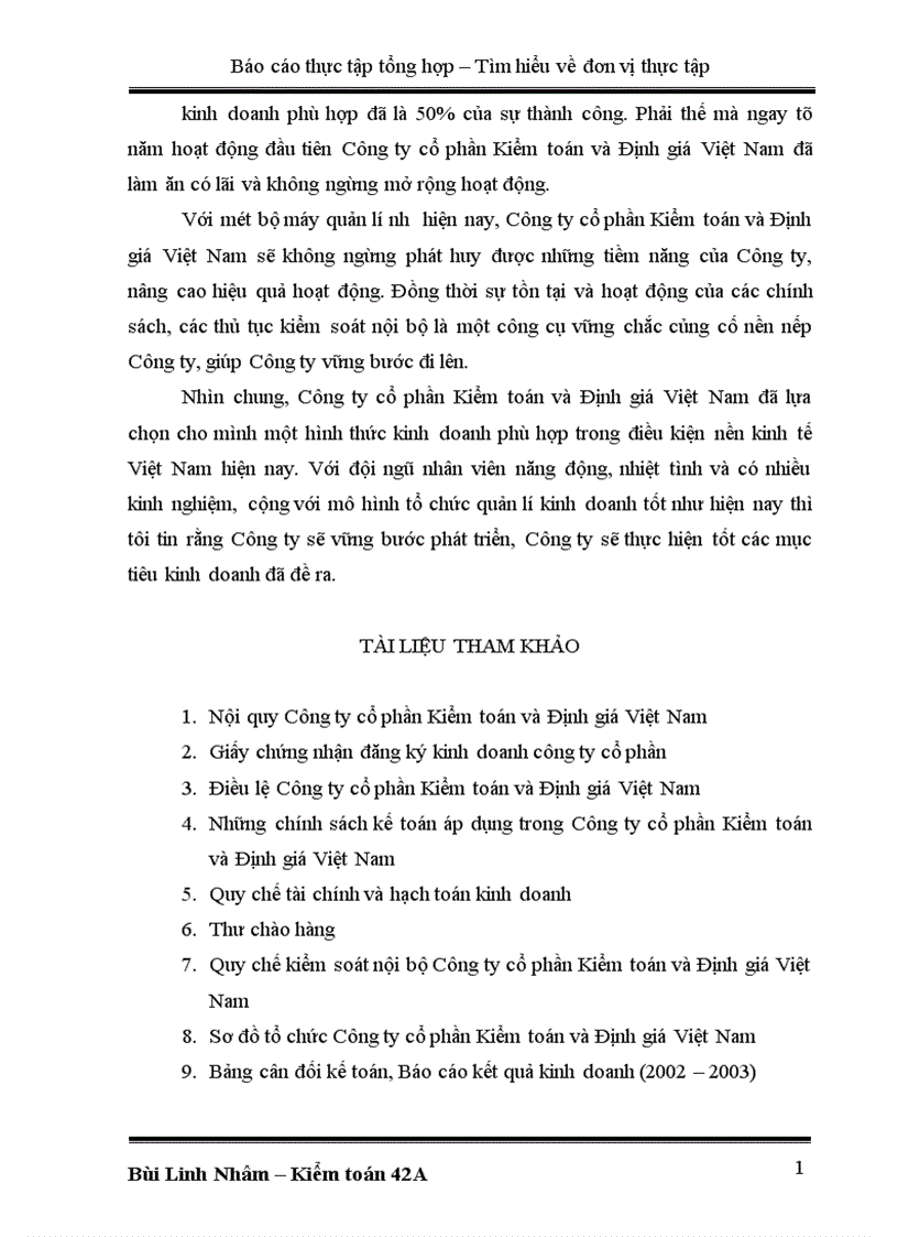 image for page Khái quát về Công ty cổ phần Kiểm toán và Định giá Việt Nam