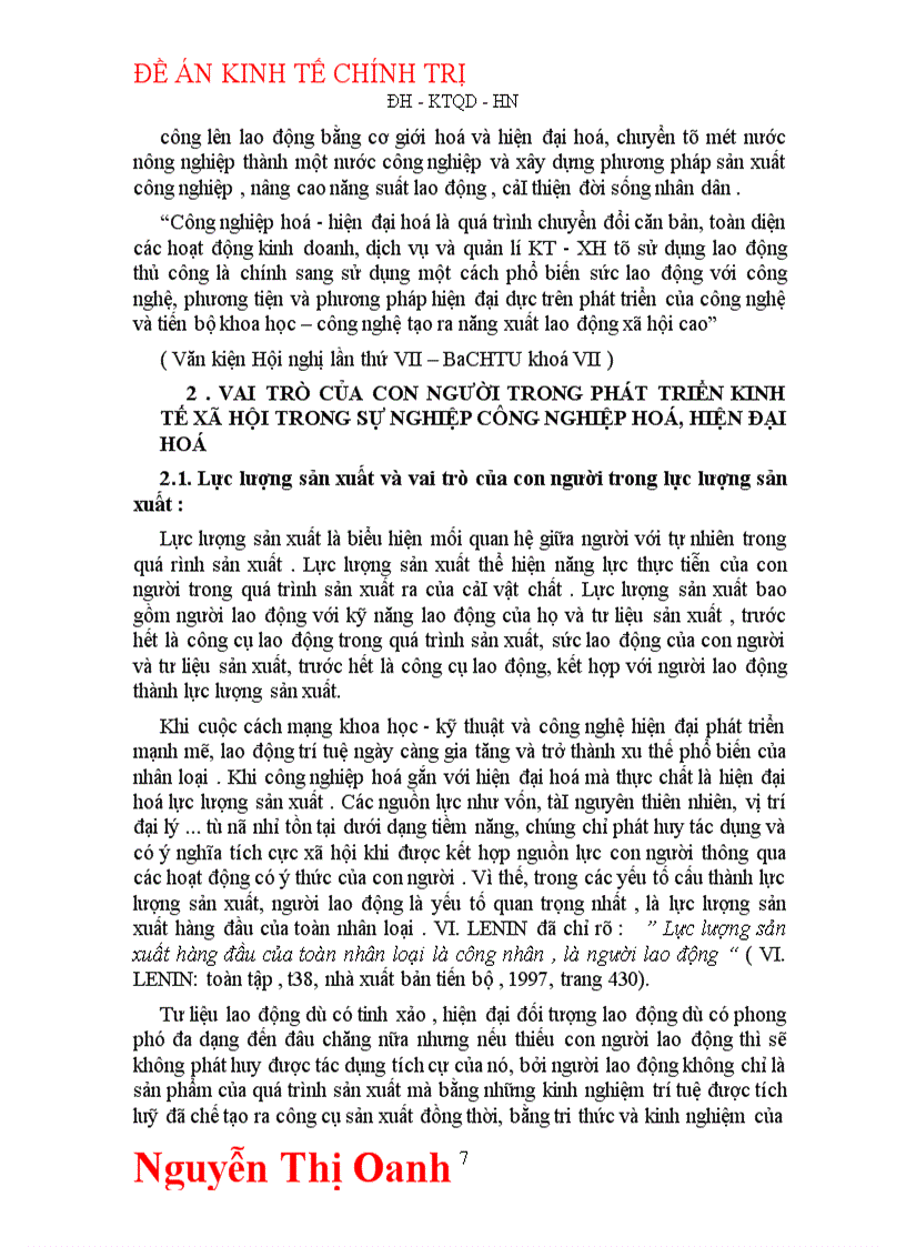 image for page Thực trạng đào tạo và sử dụng nguồn nhân lực ở nước ta trong quá trình công nghiệp hoá, hiện đại hoá