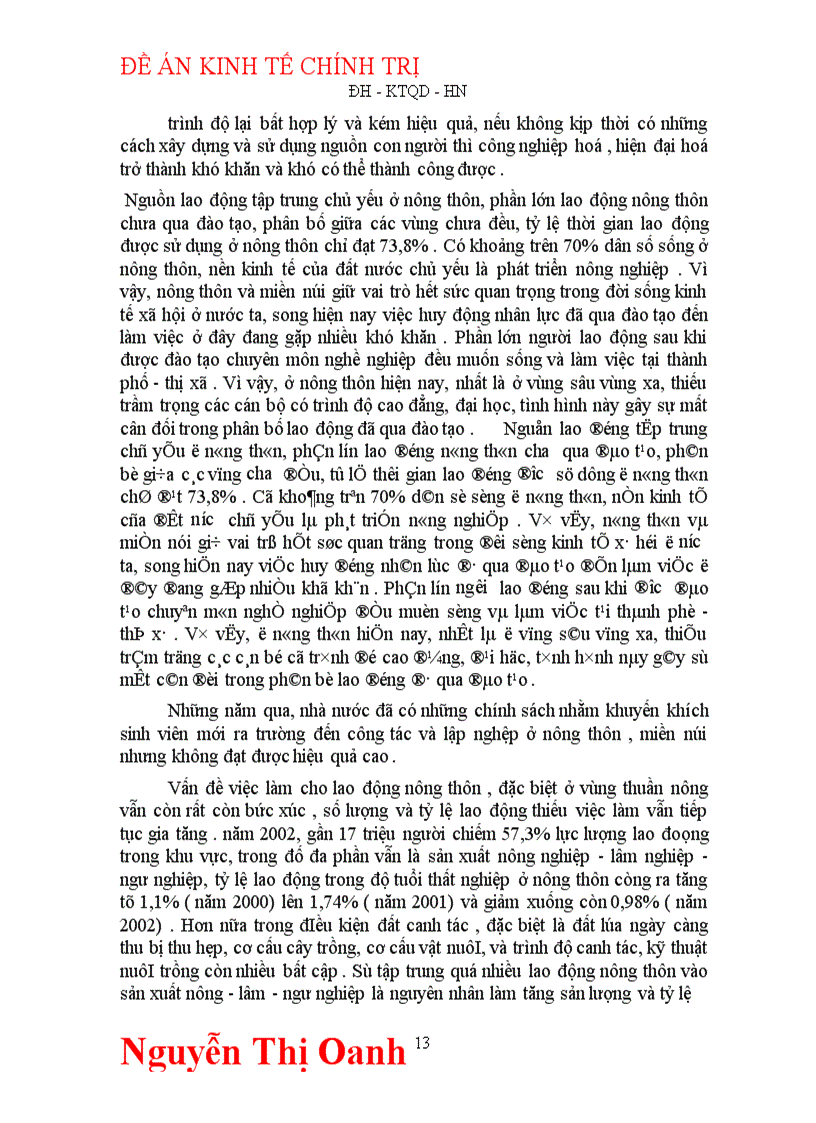 image for page Thực trạng đào tạo và sử dụng nguồn nhân lực ở nước ta trong quá trình công nghiệp hoá, hiện đại hoá