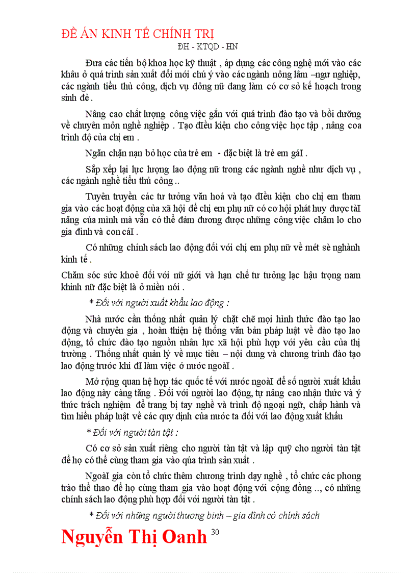 image for page Thực trạng đào tạo và sử dụng nguồn nhân lực ở nước ta trong quá trình công nghiệp hoá, hiện đại hoá
