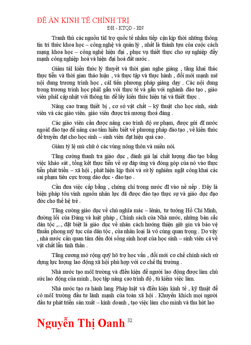 image for page Thực trạng đào tạo và sử dụng nguồn nhân lực ở nước ta trong quá trình công nghiệp hoá, hiện đại hoá