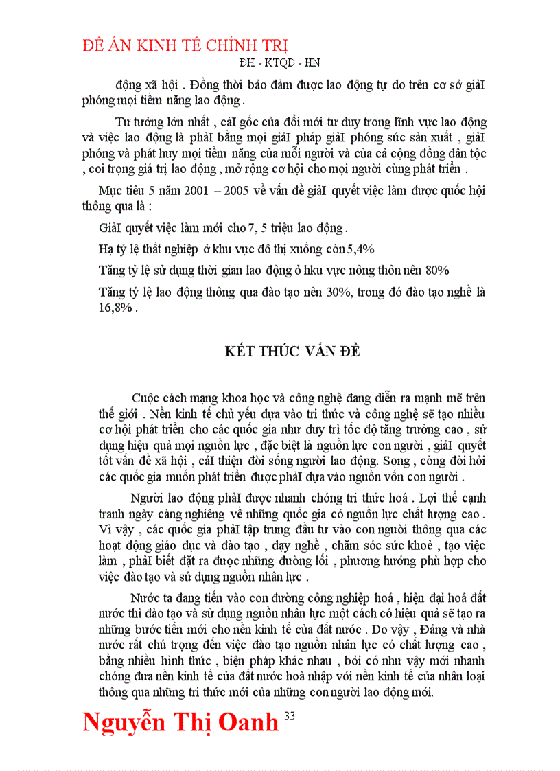image for page Thực trạng đào tạo và sử dụng nguồn nhân lực ở nước ta trong quá trình công nghiệp hoá, hiện đại hoá