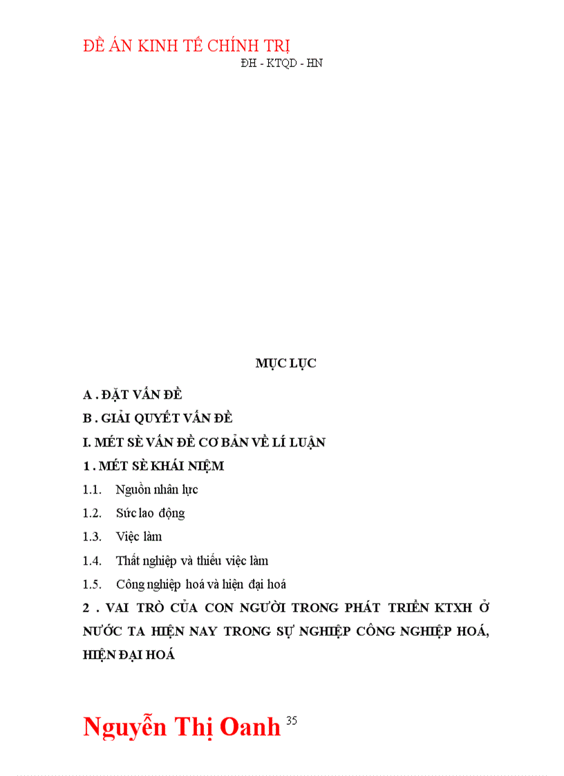 image for page Thực trạng đào tạo và sử dụng nguồn nhân lực ở nước ta trong quá trình công nghiệp hoá, hiện đại hoá