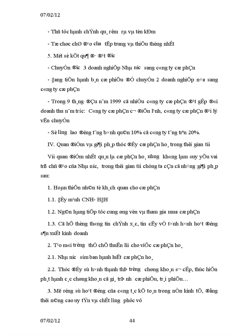 image for page Thực trạng của doanh nghiệp Việt Nam và tiến trình cổ phân hoá