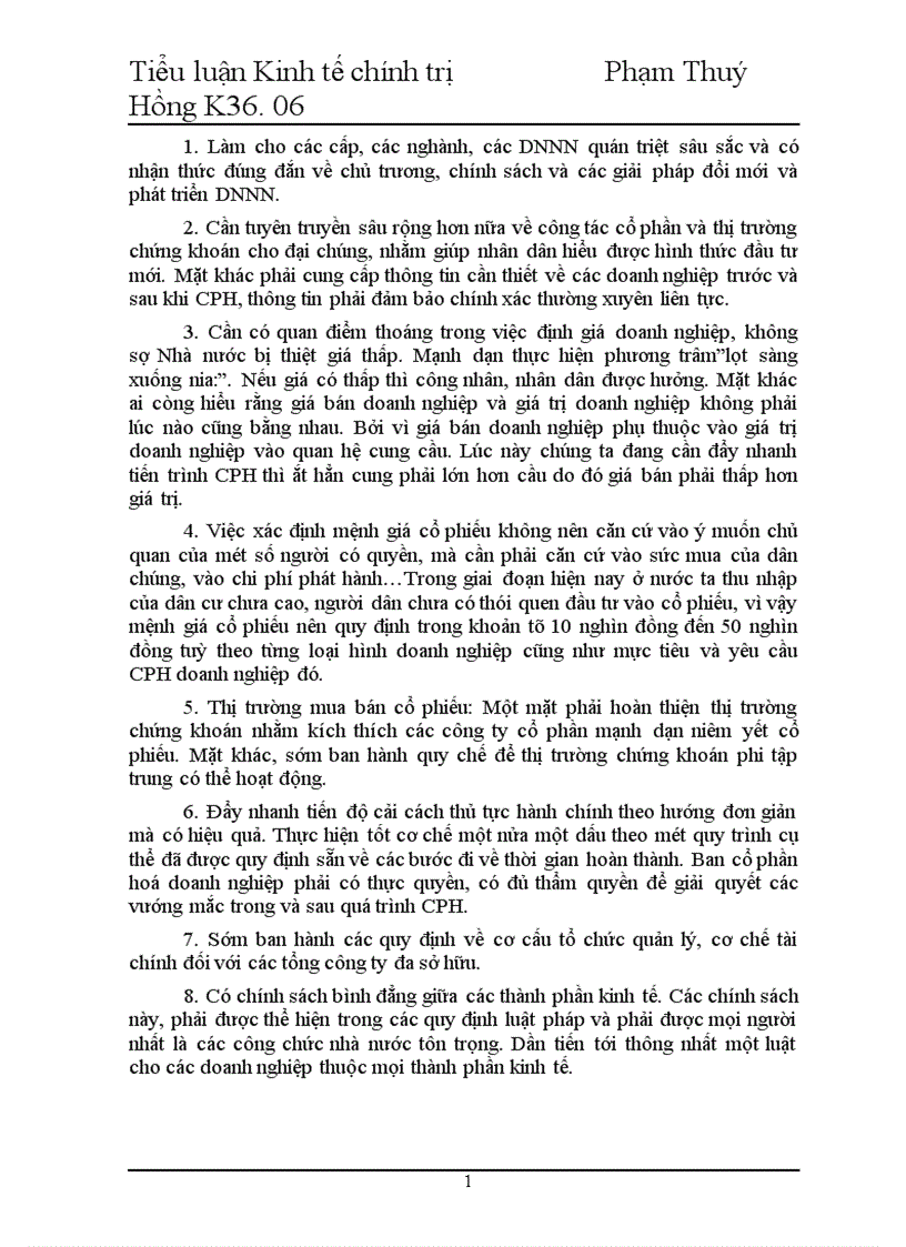 image for page Kinh tế chính trị Cổ phần hóa doanh nghiệp nhà nước