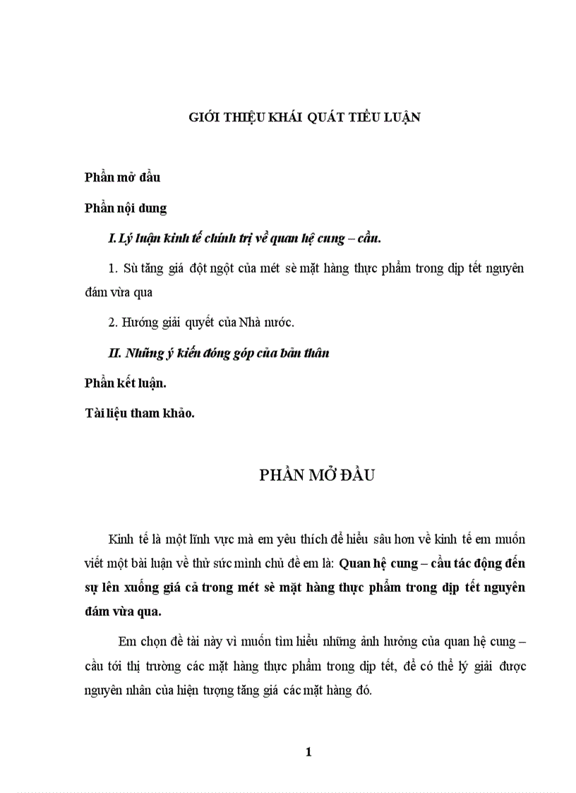 image for page Quan hệ cung – cầu tác động đến sự lên xuống giá cả trong một số mặt hàng thực phẩm trong dịp tết nguyên đám vừa qua