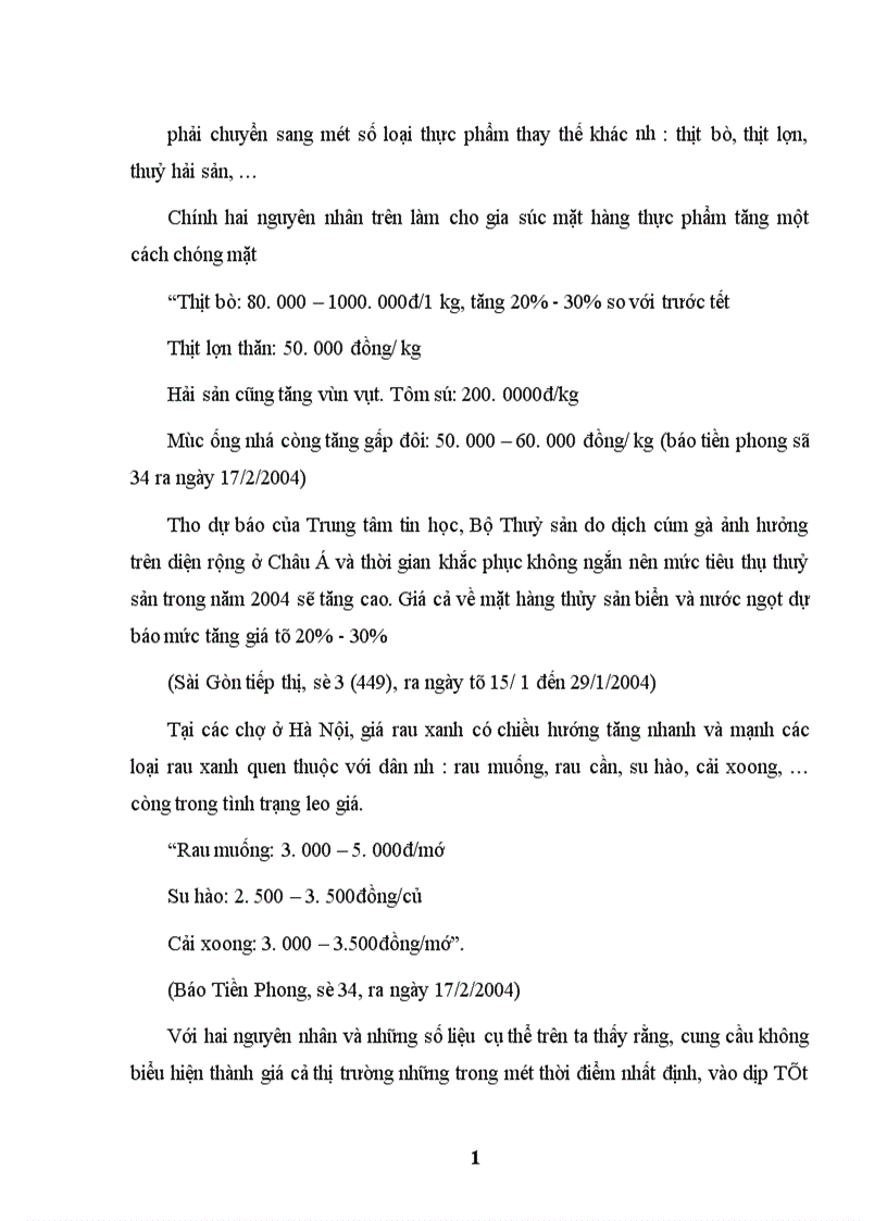 image for page Quan hệ cung – cầu tác động đến sự lên xuống giá cả trong một số mặt hàng thực phẩm trong dịp tết nguyên đám vừa qua