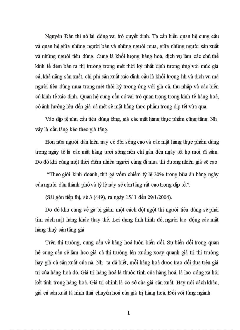 image for page Quan hệ cung – cầu tác động đến sự lên xuống giá cả trong một số mặt hàng thực phẩm trong dịp tết nguyên đám vừa qua