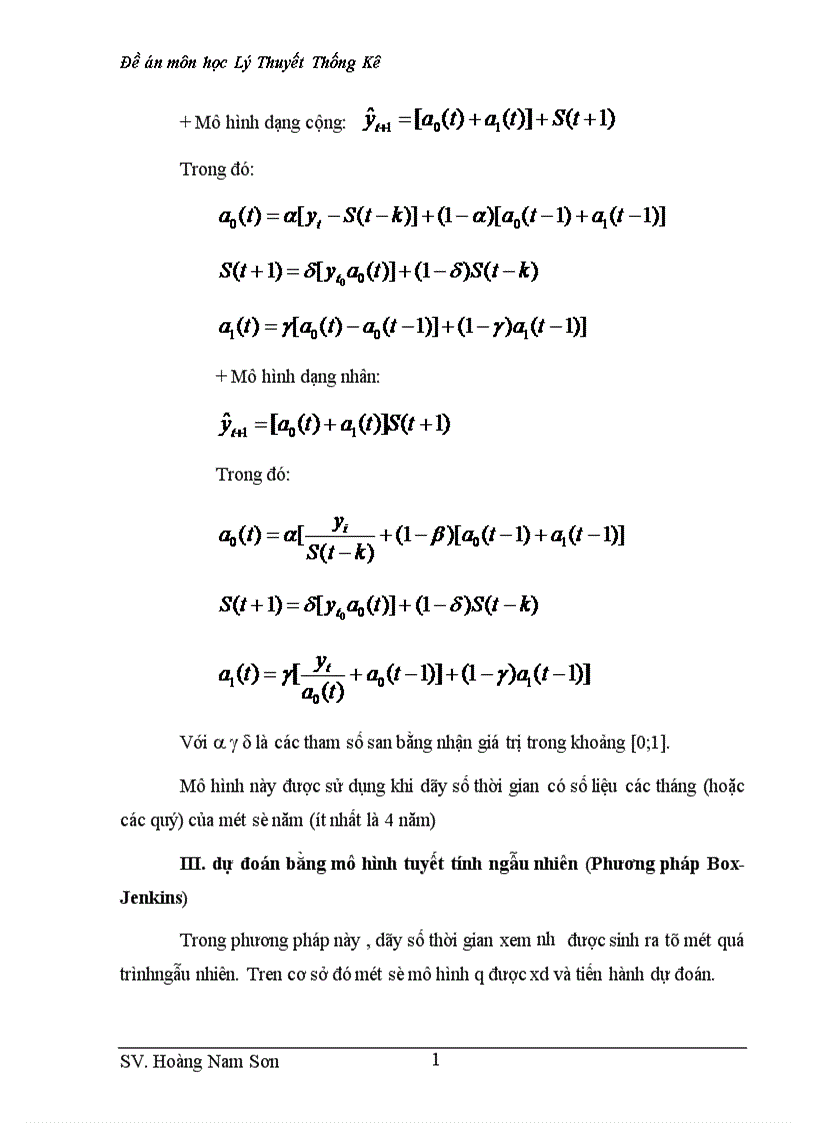 image for page Phương pháp đơn giản nhất là tính chỉ số thời vụ (ít nhất phải có tài liệu của ba năm) Chỉ số thời vụ được tính theo công thức