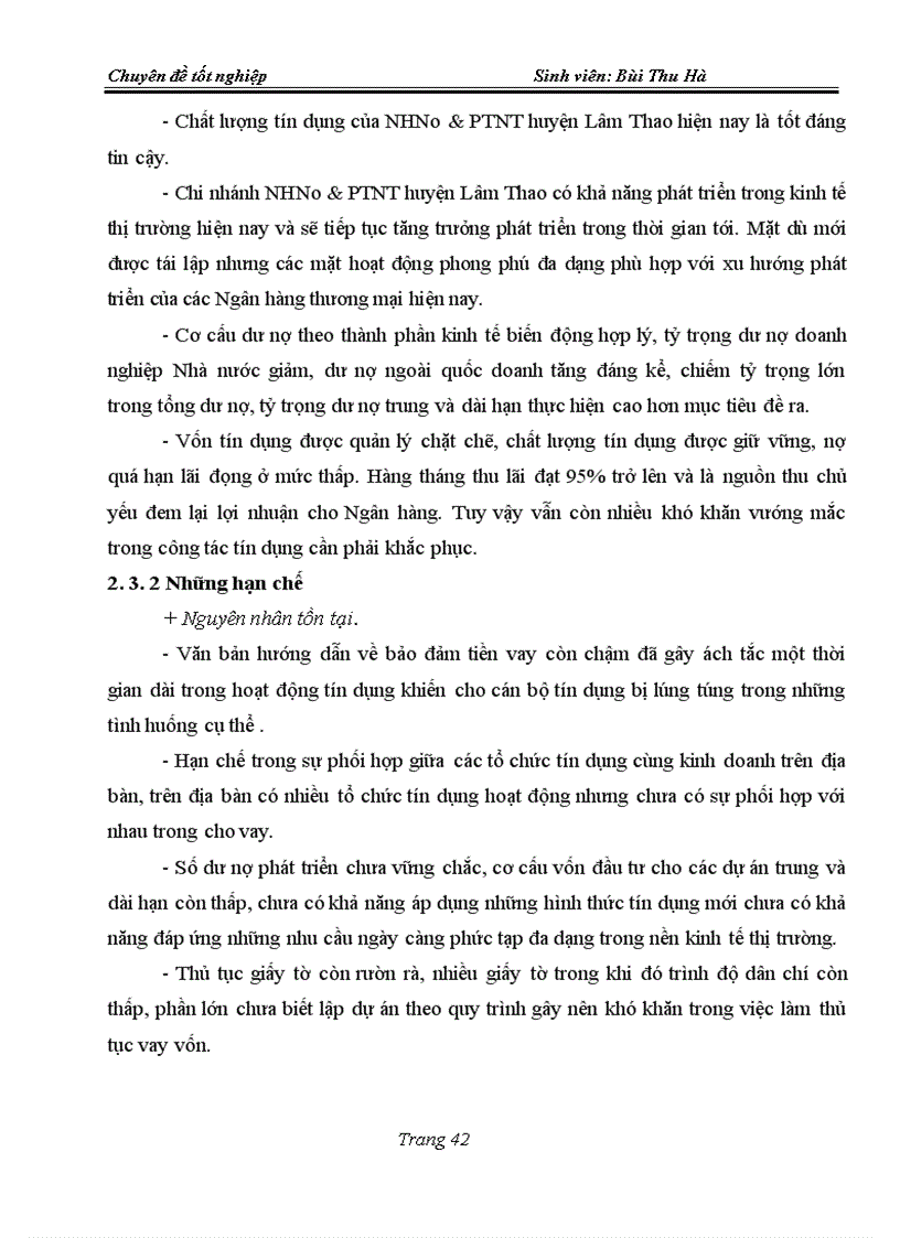 image for page Giải pháp nâng cao chất lượng tín dụng tại chi nhánh ngân hàng nông nghiệp và phát triển nông thôn - huyện lâm thao