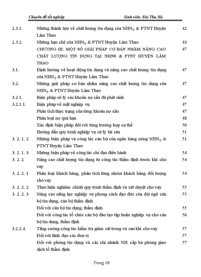 image for page Giải pháp nâng cao chất lượng tín dụng tại chi nhánh ngân hàng nông nghiệp và phát triển nông thôn - huyện lâm thao