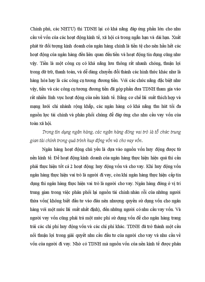 image for page Ngân hàng thương mại(NHTM) là một trong những trung gian tài chính quan trọng của nền kinh tế, đặc biệt là đối với các quốc gia đang phát triển như Việt Nam