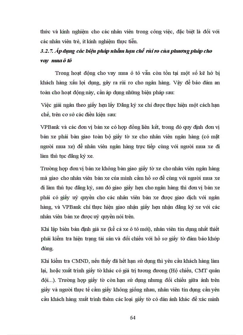 image for page Giải pháp mở rộng hoạt động cho vay mua ô tô tại VPBank - Chi nhánh Hà Nội