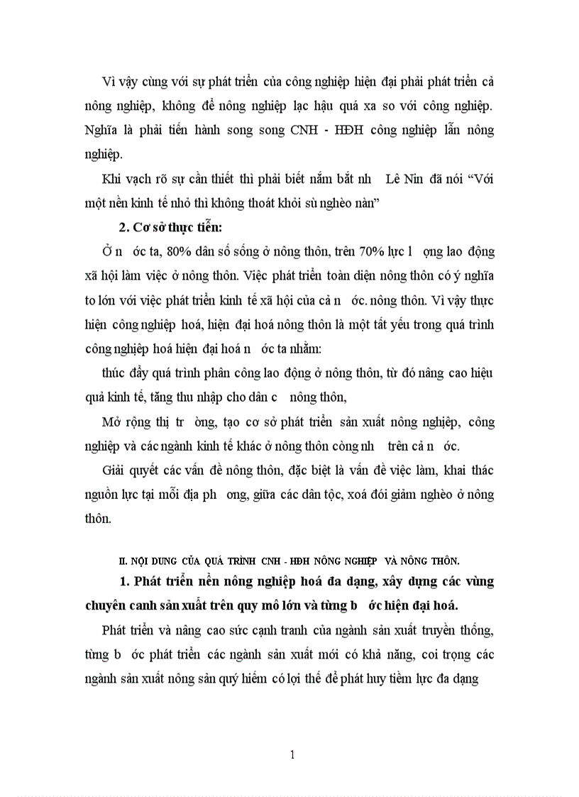 image for page Nội dung của quá trình CNH-HĐH nông nghiệp và nông thôn