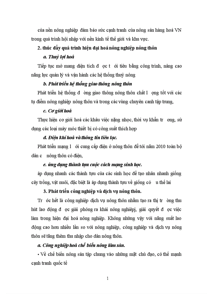 image for page Nội dung của quá trình CNH-HĐH nông nghiệp và nông thôn