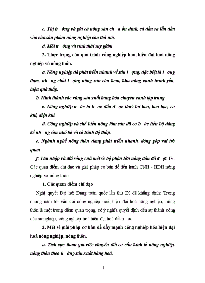 image for page Nội dung của quá trình CNH-HĐH nông nghiệp và nông thôn