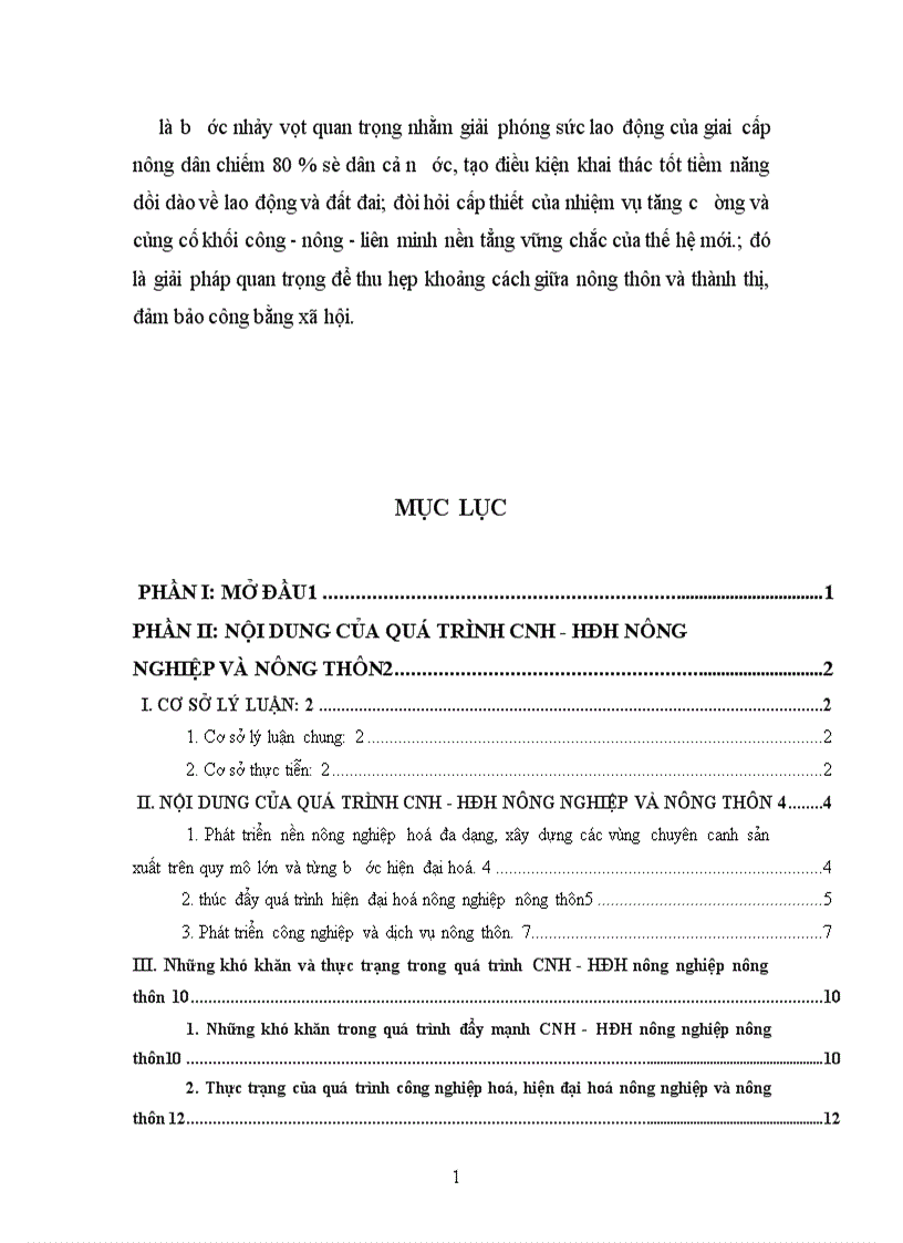 image for page Nội dung của quá trình CNH-HĐH nông nghiệp và nông thôn