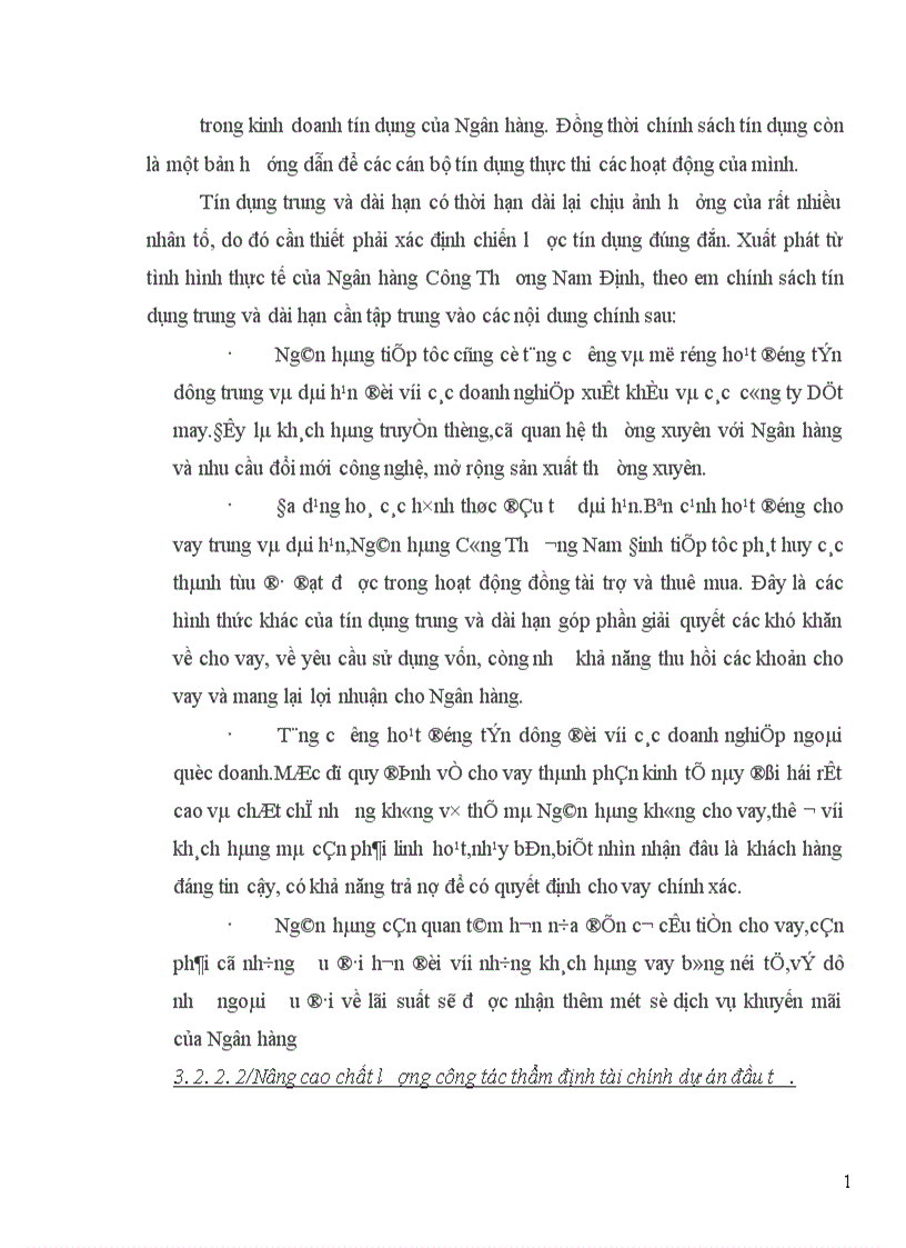 image for page Một số giải pháp nâng cao chất lượng tín dụng trung dài hạn tại Chi nhánh Ngân hàng Công thương tỉnh Nam Định” cho chuyên đề tốt nghiệp