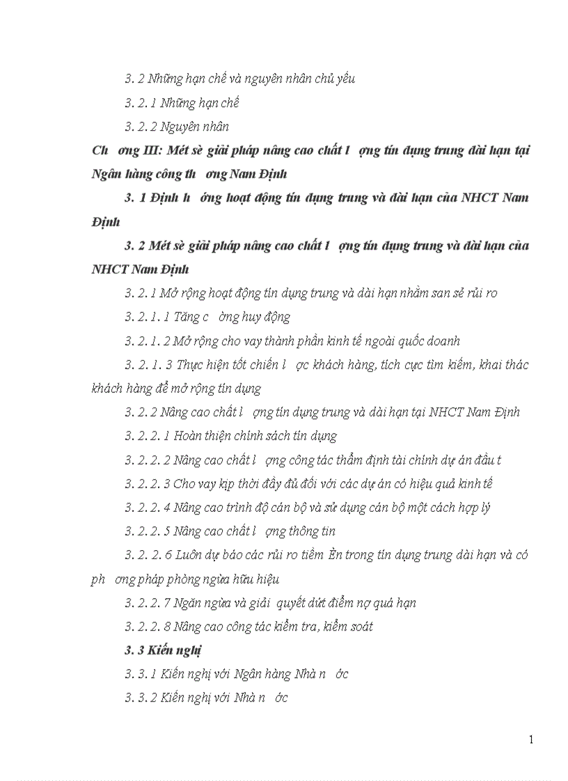 image for page Một số giải pháp nâng cao chất lượng tín dụng trung dài hạn tại Chi nhánh Ngân hàng Công thương tỉnh Nam Định” cho chuyên đề tốt nghiệp