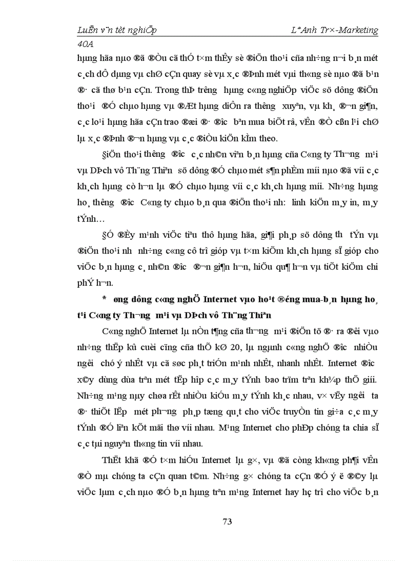 image for page Thực trạng kênh phân phối và các hoạt động Marketing trong kênh tại công ty TM&DV Thăng Thiên