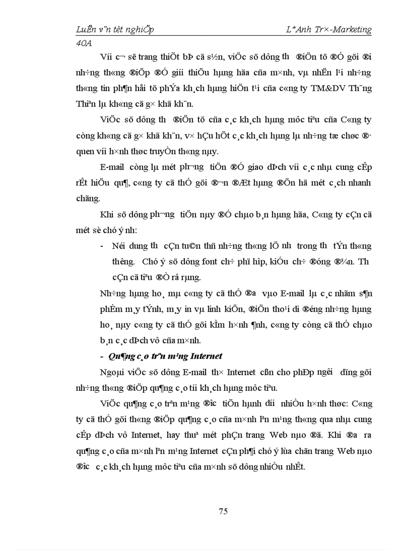 image for page Thực trạng kênh phân phối và các hoạt động Marketing trong kênh tại công ty TM&DV Thăng Thiên