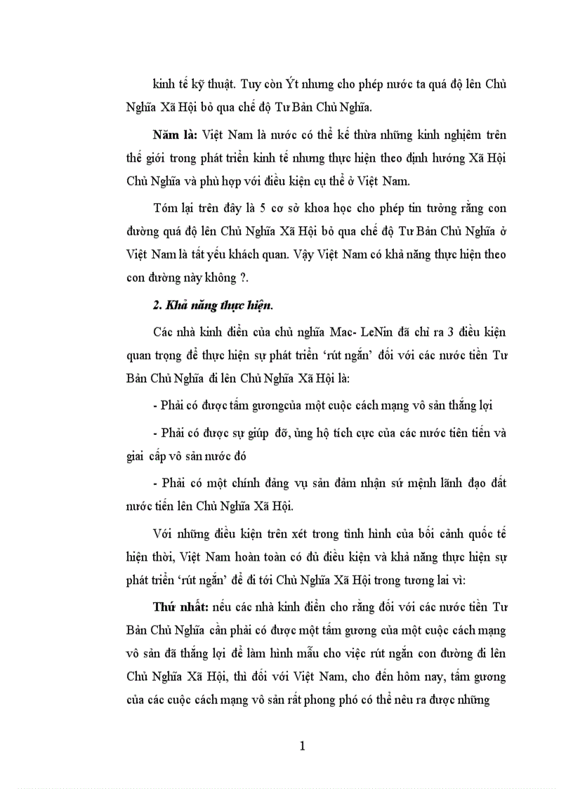 image for page Quá độ lên Chủ Nghĩa Xã Hội bỏ qua chế độ Tư Bản Chủ Nghĩa - sự lựa chọn tất yếu trong con đường đi lên Chủ Nghĩa Xã Hội và khả năng thực hiện ở Việt Nam.
