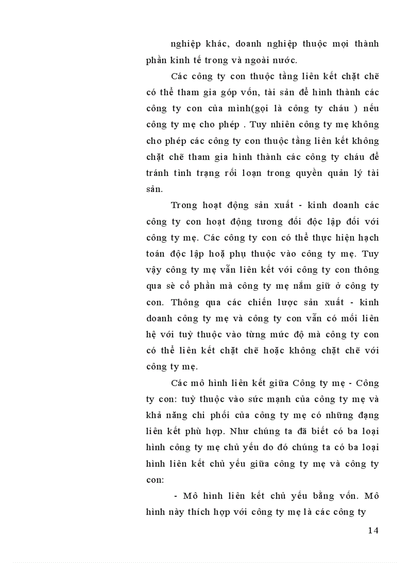 image for page Bản chất của mô hình Công ty mẹ- Công ty con