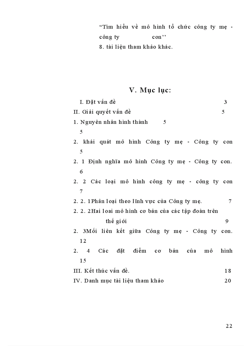 image for page Bản chất của mô hình Công ty mẹ- Công ty con