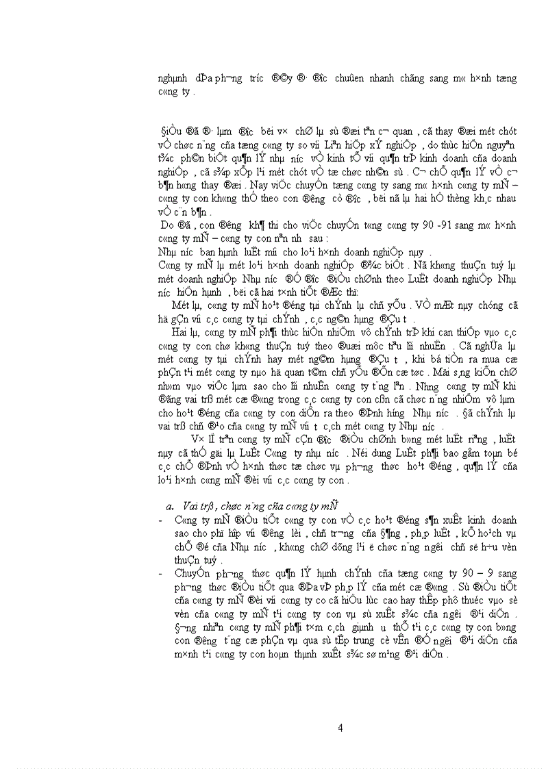 image for page Sự cần thiết chuyển các tổng công ty , doanh nghiệp nhà nước sang mô hình cong ty mẹ công ty con